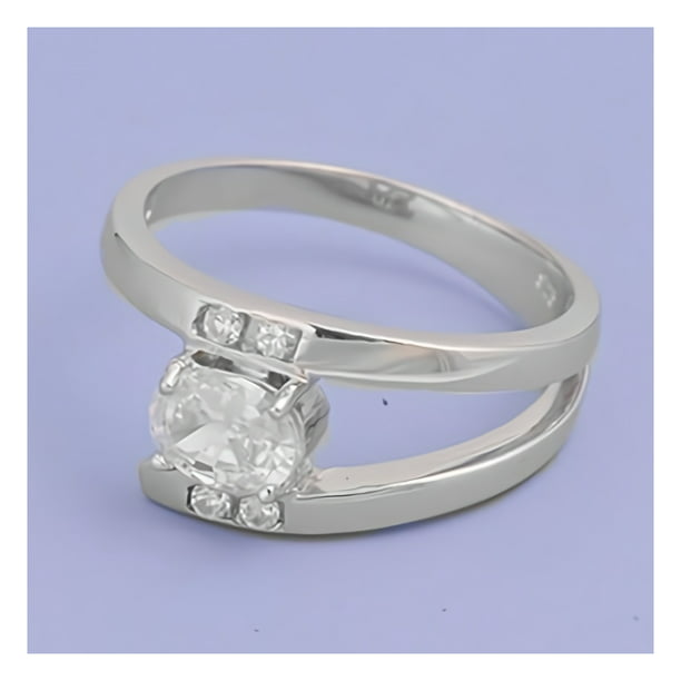 Pink Cubic Zirconia Jewelry Gift Glitzs Jewels 925 Sterling Silver CZ Ring 